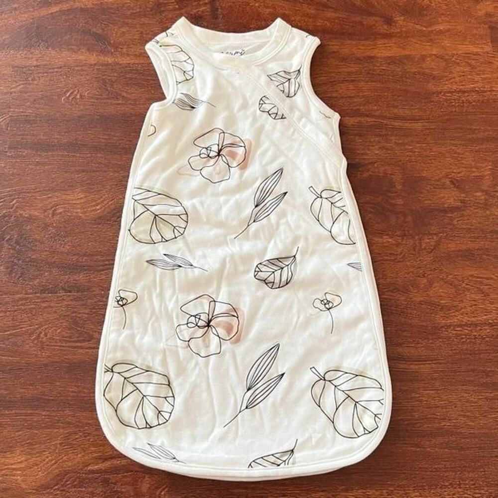 NEW Goumi Kids Slumber Sleepbag Abstract Floral SZ 0-3 mo Bamboo Newborn Sack